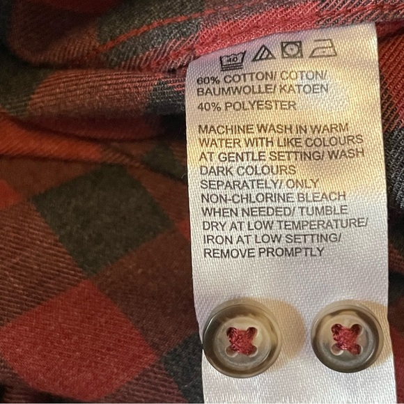 Black Brown 1826 Plaid Flannel Shirt-Mens Colour Maroon and Black Size L… - Picture 11 of 12